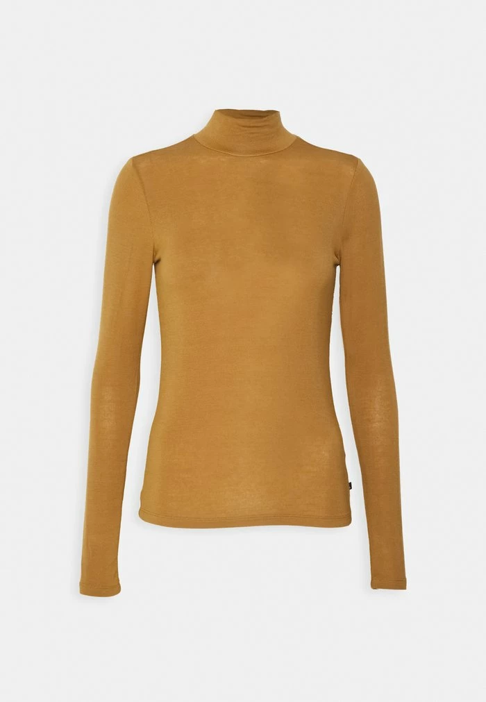 Scotch & Soda LONG SLEEVED MOCK NECK - T-shirt à Manches Longues - Olive Brown 4 Scotch & Soda LONG SLEEVED MOCK NECK - T-shirt à Manches Longues - Olive Brown – Image 4