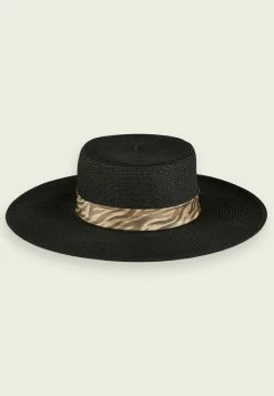 Scotch & Soda PRINTED RIBBON - Chapeau - Black -Scotch & Soda Soldes 4e6f20d1e79e408bac60e41c417dd990