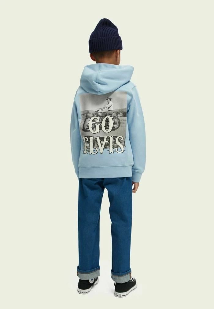 Scotch & Soda Sweat à Capuche - Fifties Blue 3 Scotch & Soda Sweat à Capuche - Fifties Blue – Image 3