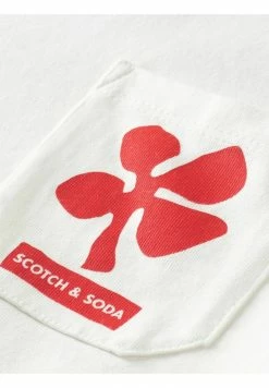 Scotch & Soda T-shirt Imprimé - White -Scotch & Soda Soldes 4f554ec9d63c465f9db14898be4fa179