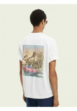 Scotch & Soda T-shirt Imprimé - Denim White 8 Scotch & Soda T-shirt Imprimé - Denim White -Scotch & Soda Soldes 4ff2d3b4145d4a439c3cae7d0212f2ca
