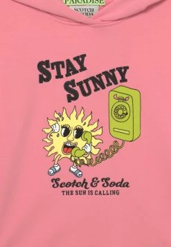 Scotch & Soda HOODIE WITH PLACED ARTWORK - Sweatshirt - Lemonade -Scotch & Soda Soldes 501a1b2393bb42058f23906e85c5b42f