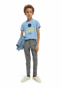 Scotch & Soda REGULAR FIT SHORT SLEEVED ARTWORK - T-shirt Imprimé - Ocean Blue