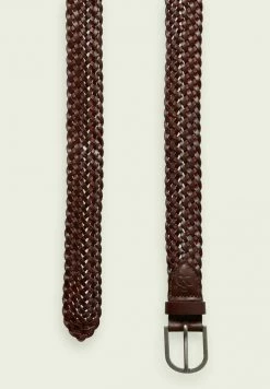 Scotch & Soda Ceinture Tressée - Brown -Scotch & Soda Soldes 51266bc6c58245bc8dbb88dc5df8b990