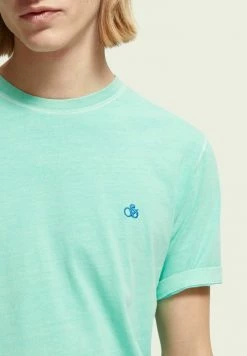 Scotch & Soda GARMENT-DYED - T-shirt Basique - Smash Mint -Scotch & Soda Soldes 5127980955ba4c76bf31badedcde4614