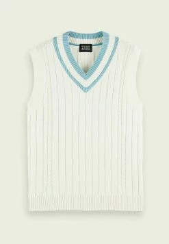 Scotch & Soda Pullover - Denim White -Scotch & Soda Soldes 52b94d91fd2e4090925271149e70b864