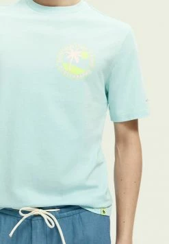 Scotch & Soda GRAPHIC - T-shirt Basique - Seafoam -Scotch & Soda Soldes 53c29581867c4262987bf3e9a46d3f47
