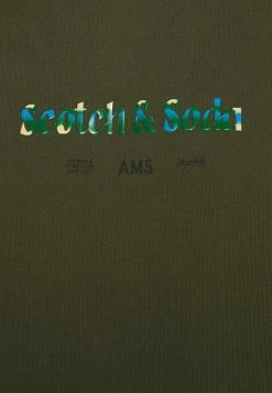 Scotch & Soda HOODED WITH CHEST ARTWORK - Sweatshirt - Military Green -Scotch & Soda Soldes 5421e40227834a00b4192809048b90db
