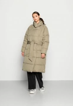 Scotch & Soda QUILTED BELTED DOUBLE BREASTED COAT WITH REPREVE FILLING - Veste D'hiver - Stone