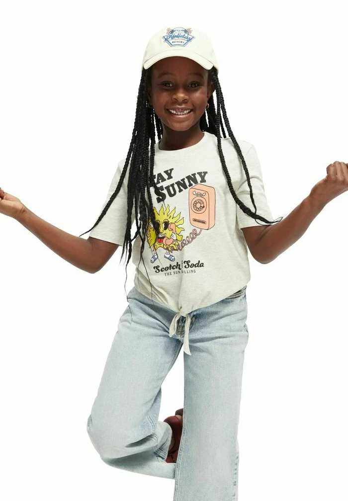 Scotch & Soda T-shirt Imprimé - Grey Melange 2 Scotch & Soda T-shirt Imprimé - Grey Melange – Image 2