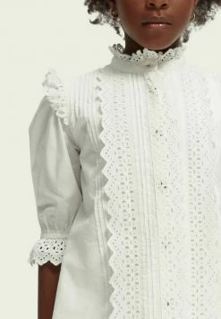 Scotch & Soda Robe Chemise - White -Scotch & Soda Soldes 56ea48465e6e4046b688cca298380765