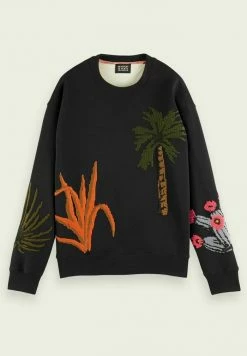 Scotch & Soda EMBROIDERED CREWNECK - Sweatshirt - Night -Scotch & Soda Soldes 577c605ee8b4453187a37940e8387dce