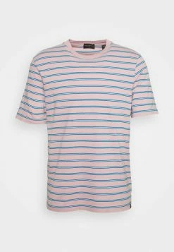 Scotch & Soda CLASSIC PATTERNED CREWNECK - T-shirt Imprimé - Salmon/blue -Scotch & Soda Soldes 58b7934f02de45c1aefb849129e2910a