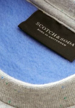 Scotch & Soda DOUBLE FACED WITH ARTWORK - Sweatshirt - Grey Melange -Scotch & Soda Soldes 590d287a246b46ee8040c01c6461c890