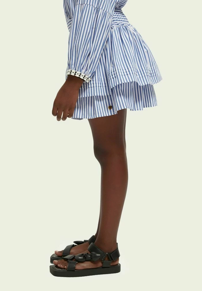 Scotch & Soda YARN-DYED - Jupe Plissée - Blue 4 Scotch & Soda YARN-DYED - Jupe Plissée - Blue – Image 4