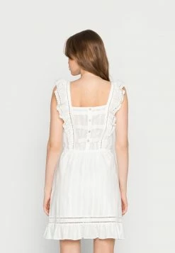 Scotch & Soda EMBROIDERED SHORT LENGTH DRESS WITH RUFFLES - Robe De Jour - Off White -Scotch & Soda Soldes 59ee4d128dd54cf29a7883a4791ecd09