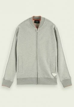 Scotch & Soda Sweat à Capuche Zippé - Grey Melange -Scotch & Soda Soldes 5aba3a3d918a4ccba75e12c2b1057d35