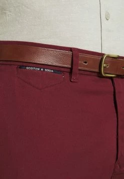 Scotch & Soda BELTED CHINO - Chino - Bordeaux -Scotch & Soda Soldes 5acb3442358249888a9a3111f94ce438