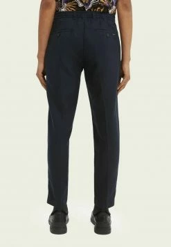Scotch & Soda PLEATED SLIM-FIT - Pantalon Classique - Night -Scotch & Soda Soldes 5b57880fbb884974b14efc3a75001db0