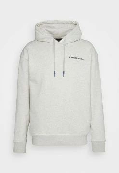 Scotch & Soda HOODED ORGANIC UNISEX - Sweat à Capuche - Grey Melange -Scotch & Soda Soldes 5b70145d7e68449fae26108f46be6770