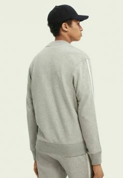 Scotch & Soda Sweat à Capuche Zippé - Grey Melange -Scotch & Soda Soldes 5b979677583a41bf8439a6a439205da0