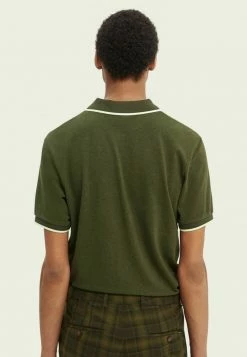 Scotch & Soda Polo - Utility Green Melange -Scotch & Soda Soldes 5b9d59a90d884ecfb106ac36b053075c