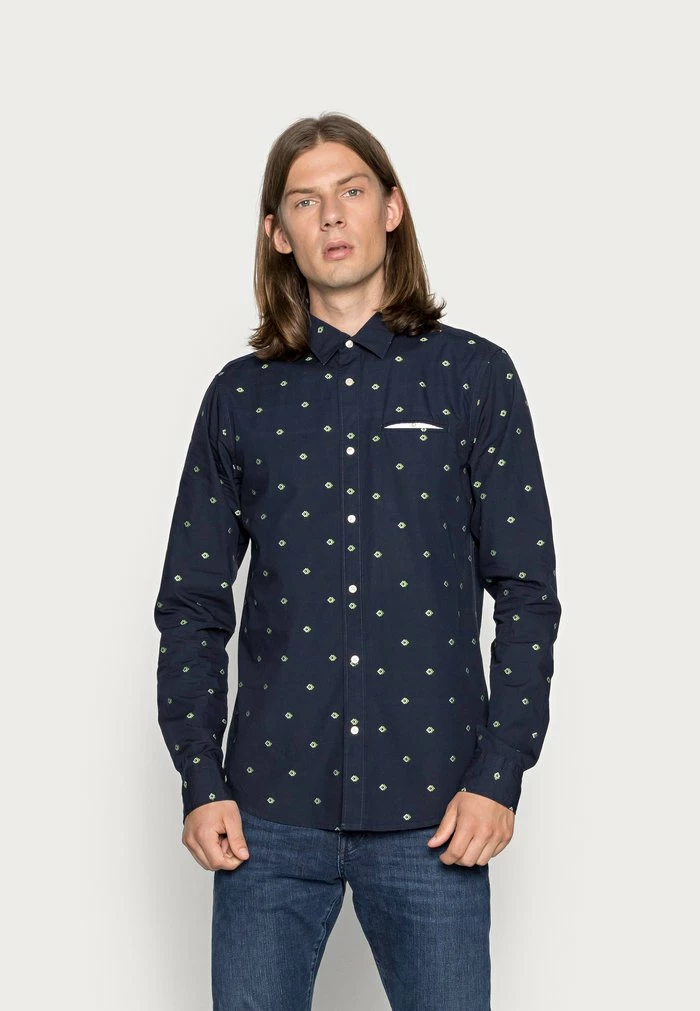 Scotch & Soda REGULAR FIT COUPE MINI JACQUARD - Chemise - Dark Blue, Mult 1 Scotch & Soda REGULAR FIT COUPE MINI JACQUARD - Chemise - Dark Blue, Mult
