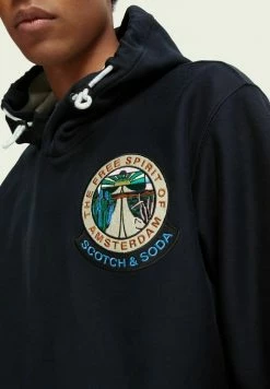 Scotch & Soda Sweat à Capuche - Navy -Scotch & Soda Soldes 5c4a6ac526a84adbbf99ee30a1f29ddb