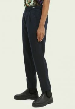 Scotch & Soda PLEATED SLIM-FIT - Pantalon Classique - Night -Scotch & Soda Soldes 5cb61f3faa034a32abaf1264e7f9249e