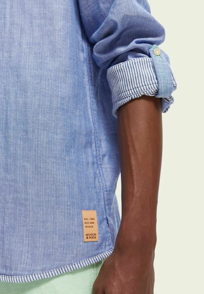 Scotch & Soda REGULAR-FIT BONDED - Chemise - Blue Melange 4 Scotch & Soda REGULAR-FIT BONDED - Chemise - Blue Melange – Image 4