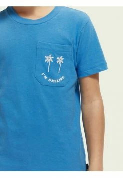 Scotch & Soda GRAPHIC - T-shirt Imprimé - Azure -Scotch & Soda Soldes 5e76df0bf2c74dfd9ae2e2f100bb2b97