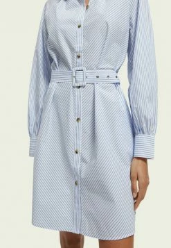 Scotch & Soda Robe Chemise - Blue -Scotch & Soda Soldes 5f7205e5c97741bbab96f80b7a791eb0