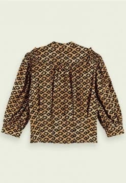 Scotch & Soda Blouse - Brown -Scotch & Soda Soldes 5fdf10006d8d477a86b6bbdcac7e7db5