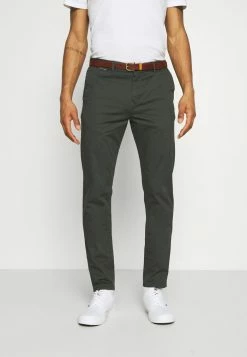 Scotch & Soda BELTED CHINO - Chino - Charcoal