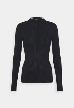 Scotch & Soda HIGH NECK WITH CONTRAST PIPING - Pullover - Night