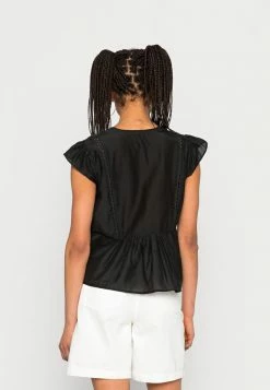 Scotch & Soda COLOR BLOCK TOP - Blouse - Black -Scotch & Soda Soldes 62bf0475efef48de870a26d497770da2