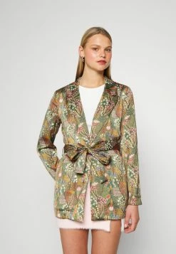 Scotch & Soda PRINTED BELTED SINGLE BREASTED - Blazer - Mottled Olive