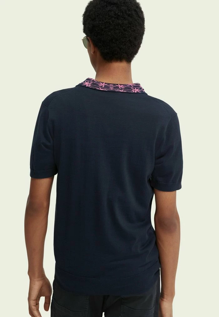 Scotch & Soda JACQUARD COLLAR - Polo - Blue 3 Scotch & Soda JACQUARD COLLAR - Polo - Blue – Image 3