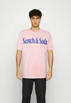 Scotch & Soda REGULAR FIT - T-shirt Imprimé - Pop Pink