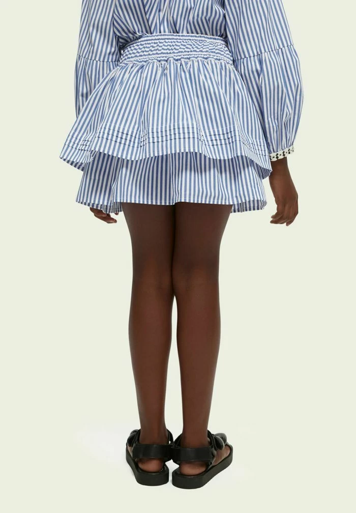 Scotch & Soda YARN-DYED - Jupe Plissée - Blue 3 Scotch & Soda YARN-DYED - Jupe Plissée - Blue – Image 3