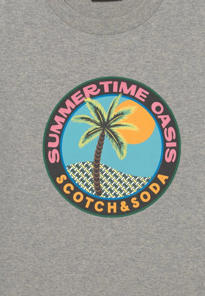 Scotch & Soda SKATE FIT ARTWORK - T-shirt Imprimé - Grey Melange 3 Scotch & Soda SKATE FIT ARTWORK - T-shirt Imprimé - Grey Melange – Image 3