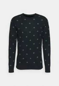 Scotch & Soda CREWNECK PULL WITH ALL OVER - Pullover - Dark Blue/multicoloured -Scotch & Soda Soldes 67e873d806854ca4a8e683cb2d4bab62