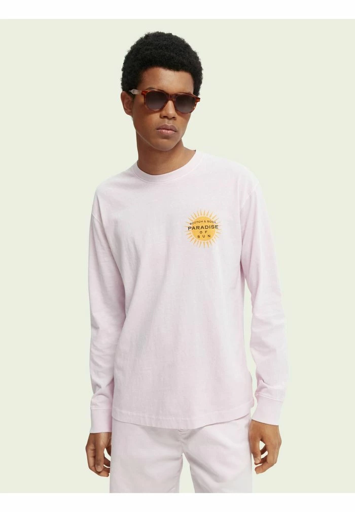 Scotch & Soda LONG SLEEVED - T-shirt à Manches Longues - Pink Icon 1 Scotch & Soda LONG SLEEVED - T-shirt à Manches Longues - Pink Icon