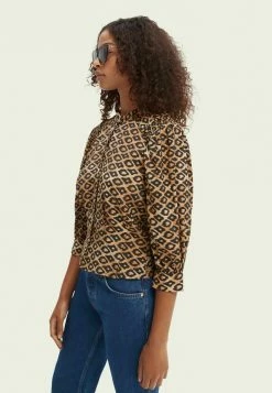 Scotch & Soda Blouse - Brown -Scotch & Soda Soldes 68b920f36120487b87e20b1dce52e63b
