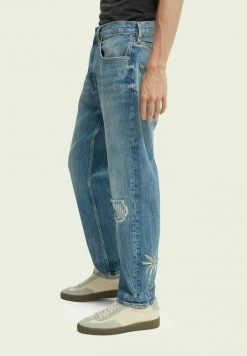 Scotch & Soda DEAN - Jean Boyfriend - Free The Blauw Repair -Scotch & Soda Soldes 6a366ce13c1446f395196aa4350c00d3