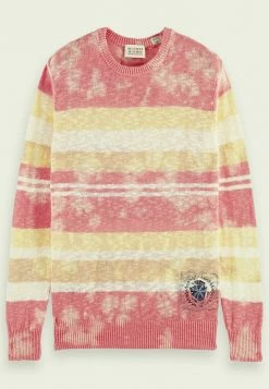 Scotch & Soda STRIPED SWEATER WITH BLEACH TIE-DYE - Pullover - Combo A -Scotch & Soda Soldes 6c87c37191874c318412a5a50b81305c