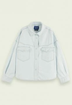 Scotch & Soda Veste En Jean - Bleached Indigo 12 Scotch & Soda Veste En Jean - Bleached Indigo -Scotch & Soda Soldes 6d0d98ae22654ad5a973edf724f050c4