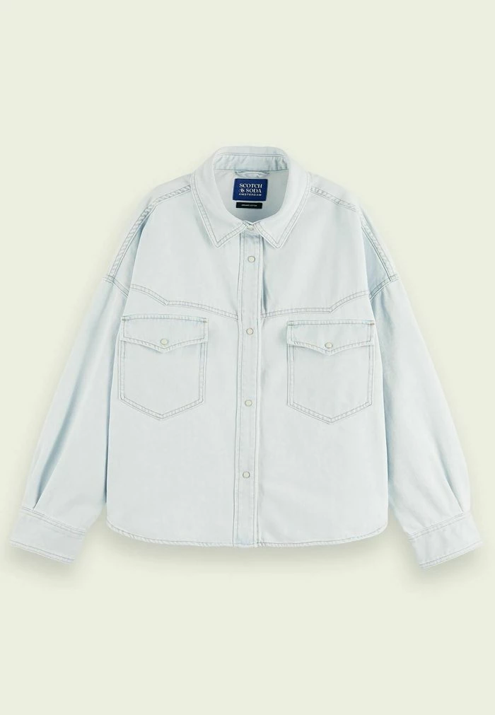 Scotch & Soda Veste En Jean - Bleached Indigo 6 Scotch & Soda Veste En Jean - Bleached Indigo – Image 6