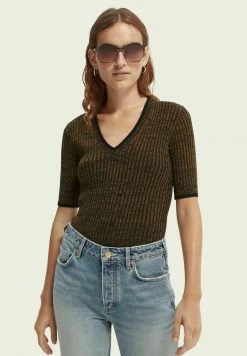 Scotch & Soda T-shirt Imprimé - Olive Brown Melange