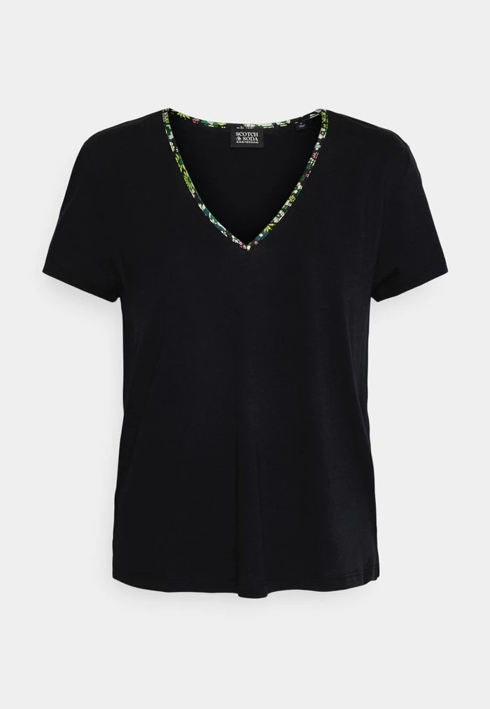 Scotch & Soda T-shirt Basique - Black 1 Scotch & Soda T-shirt Basique - Black